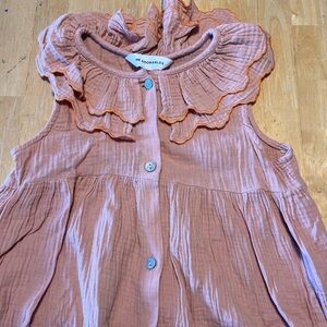Little girls H&M muslin Ruffle collar dress
